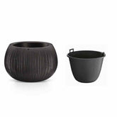 Prosperplast Bowl Beton Planter 18x18x13.6cm - Concrete Anthracite